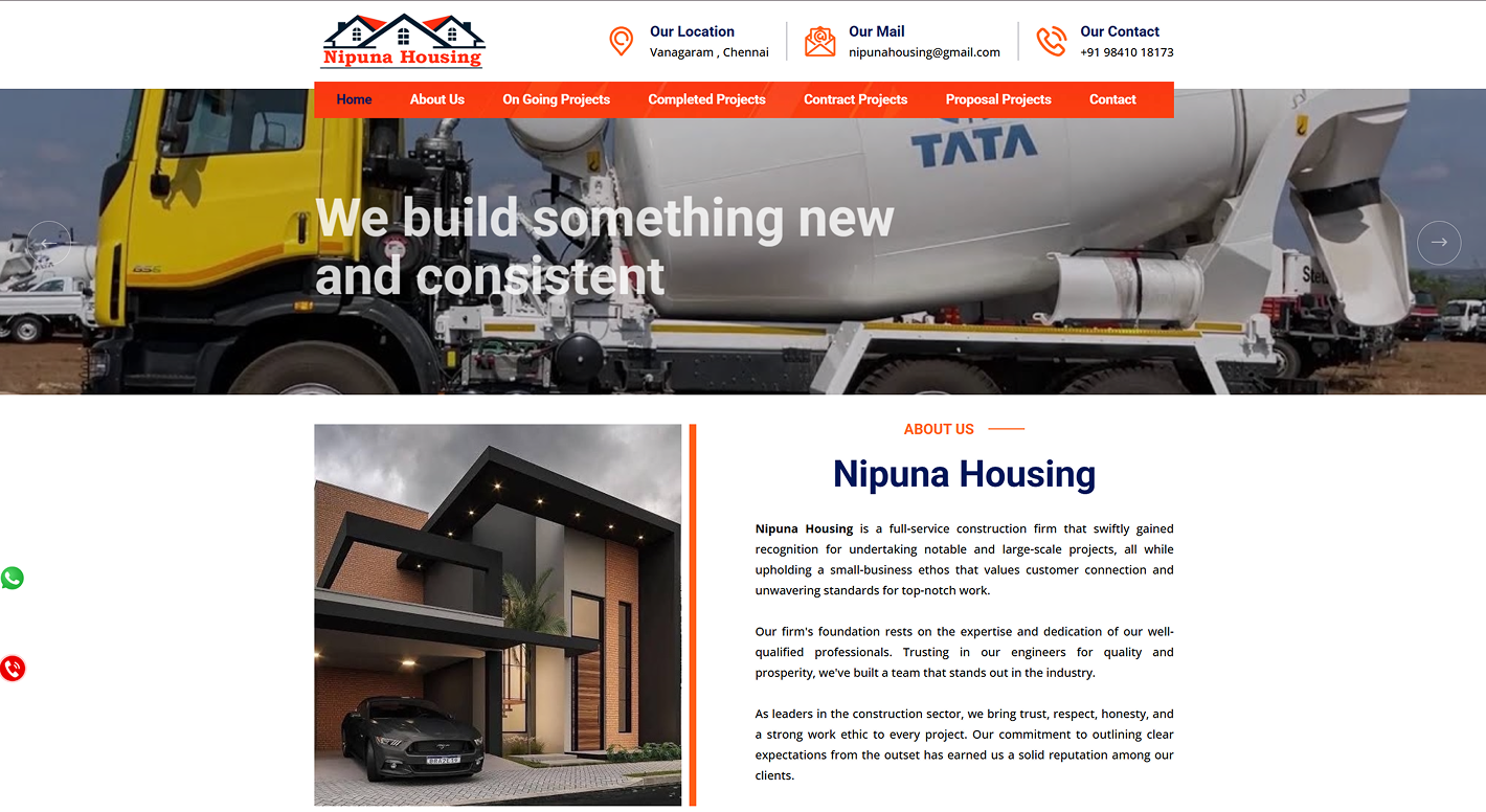 Nipuna Housing website screenshot